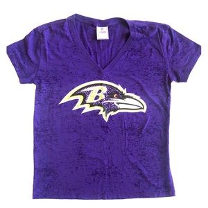 PINK VS NFL Baltimore Ravens Bling Tee LOOSE FIT